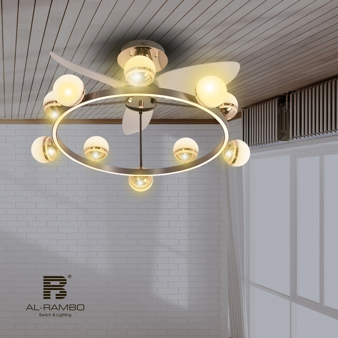 Modern Cilling Light with Fan 8536-5+5