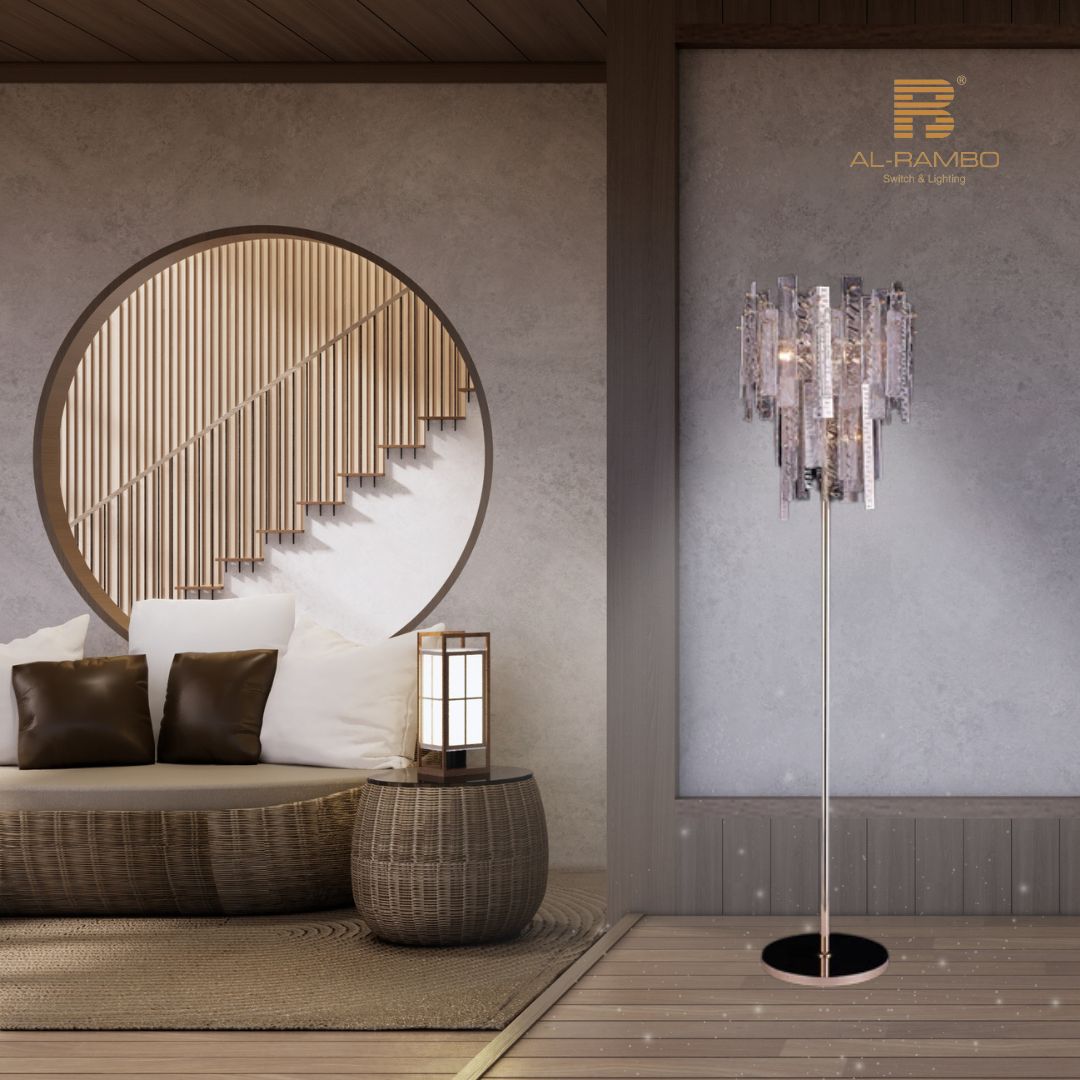 Premium Floor Lamp with High Quality Glass - 96259-L6+3+3