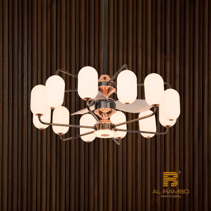 Chandelier Ceiling Light with Fan - 8275-12