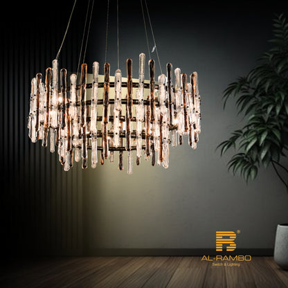 Elevate your space with the sleek and versatile Flash Mount Chandelier - 96191-24