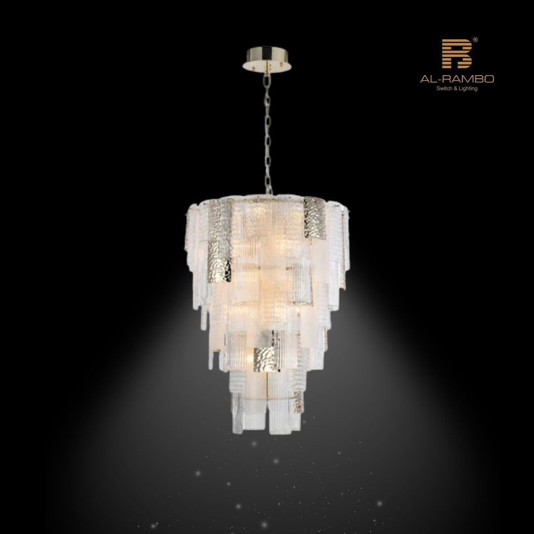 Elegant Art Deco Design Chandelier - 96293-4+4+4