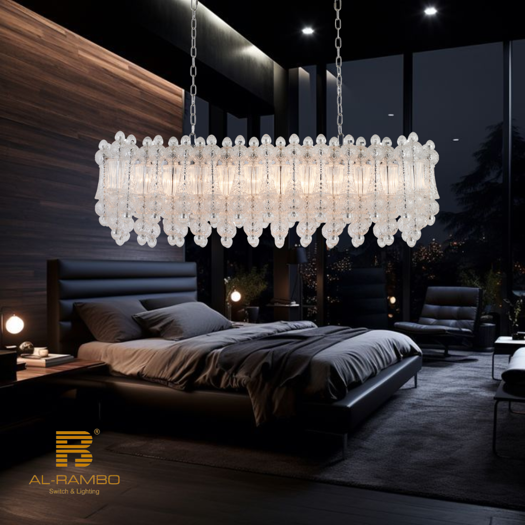 Flexible Long Dinning Chandelier With High Quality Glass - 96516-10C