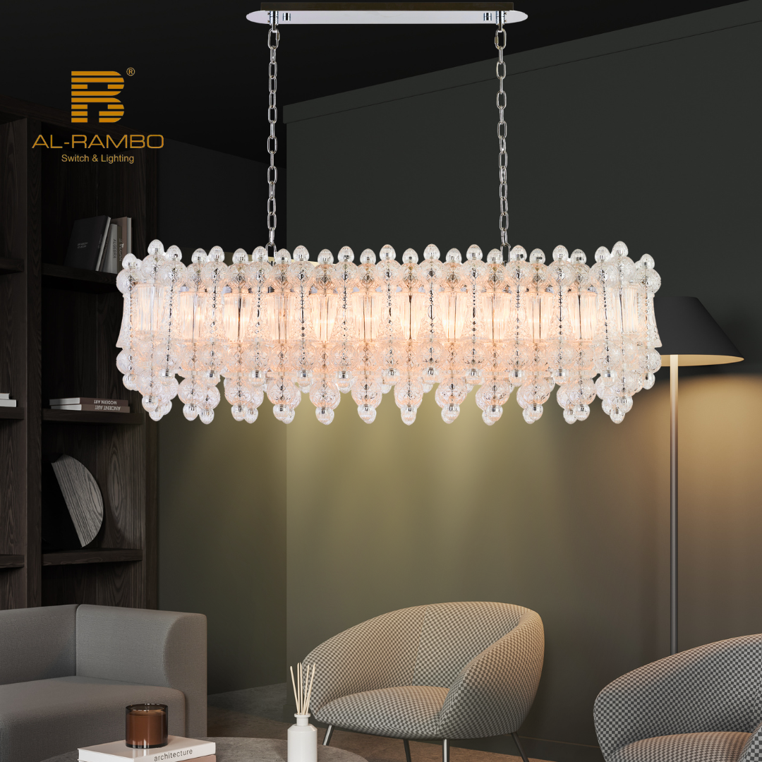 Flexible Long Dinning Chandelier With High Quality Glass - 96516-10C